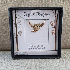 Crystal Kingdom OWL Necklace BE HOO YOU ARE GIVE IT OWL YOU GOT New
